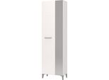 Dmora Guardaroba 2 Ante Lomazzo 58X195H Cm Bianco, Appendiabiti 4 Ripiani