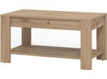 Dmora Tavolino Da Salotto Signa 90X50X46H Cm Marrone Rovere Nodi, Un Vano Forma Rettangolare