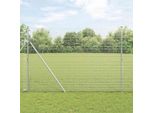 Maison Exclusive - Palo Della Recinzione Argento 25 X 1,6 M (Rete 16 X 16 Mm)