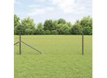 Maison Exclusive - Palo Della Recinzione Grigio 25 X 0,5 M (Rete 50 Mm) Acciaio