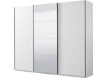 Dmora Guardaroba Grande Rutino 263X224H Cm Bianco Opaco, Appendiabiti 6 Ripiani