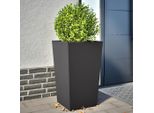 Maison Exclusive - Fioriere 2 Pezzi Nero 45X45X75 Cm Acciaio