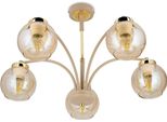 Cris Beige Lampadario In Vetro 5Xe27 60 Cm