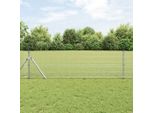 Maison Exclusive - Palo Della Recinzione Argento 100 X 0,8 M (Rete 16 X 16 Mm)