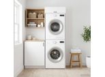 Vidaxl Mobile Lavatrice Bianco 67,5 X 68 X 200 Cm Materiale Ligneo