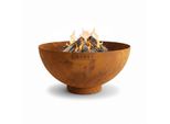 Moodz Braciere Dome – Braciere Di Alta Qualità Da 80 Cm In Acciaio Corten Da 3 Mm – Robusto Braciere Da Giardino Per Esterni – Resistente Alle Intemperie
