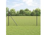 Maison Exclusive - Palo Della Recinzione Grigio 25 X 1,2 M (Rete Da 19 X 19 Mm)