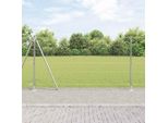 Maison Exclusive - Palo Della Recinzione Argento 50 X 1,2 M (Maglia Da 50 Mm)