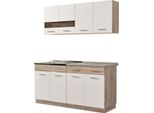 Dmora Cucina Completa Solarolo Bianco, Un Cassetto 3 Ripiani