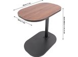 Tavolino A Forma Di C - Tavolino Per Divano/Letto Regolabile In Altezza - Altezza 45-80 Cm - Piano Girevole A 360° - Verde Militare