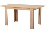 Dmora Tavolo Fisso Uscio 120X80X75H Cm Marrone Rovere, 6 Posti Forma Rettangolare