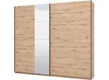 Dmora Guardaroba Grande Resiutta 245X218H Cm Marrone Rovere Nodi, 2 Ripiani Appendiabiti