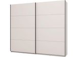 Dmora Guardaroba Grande Salemi 245X218H Cm Bianco Crema, 2 Ripiani Appendiabiti