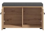 Dmora Mobile Da Ingresso Pincara 80X40X49H Cm Marrone Rovere Nodi, Un Ripiano Apertura Battente