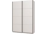 Dmora Guardaroba Grande Tredozio 146X218H Cm Bianco Opaco, Appendiabiti 2 Ripiani