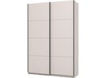 Dmora Guardaroba Grande Tredozio 146X218H Cm Bianco Crema, Appendiabiti 2 Ripiani