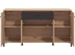 Dmora Credenza Settime 170X40X90H Cm Marrone Rovere Nodi, Un Cassetto 3 Ripiani