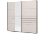 Dmora Guardaroba Grande Spartano 220X218H Cm Bianco Crema, Appendiabiti 2 Ripiani