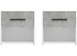 Dmora Comodino Secli 42X33X42H Cm Bianco, Un Cassetto Un Ripiano