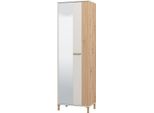 Dmora Guardaroba Grande Pesco 60X193H Cm Bianco Crema, Appendiabiti 4 Ripiani
