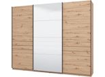 Dmora Guardaroba Grande Tures 267X217H Cm Marrone Rovere Nodi, Appendiabiti 2 Ripiani