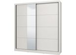 Dmora Guardaroba Grande Orero 205X216H Cm Bianco Opaco, Appendiabiti 5 Ripiani