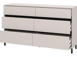 Dmora Cassettiera Mapello 157X40X90H Cm Beige, 6 Cassetti Apertura Scorrevole