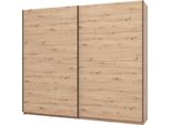 Dmora Guardaroba Grande Salemi 245X218H Cm Marrone Rovere Nodi, 2 Ripiani Appendiabiti