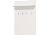 Dmora Mobile Da Ingresso Valdemone 76X20X114H Cm Bianco, Un Ripiano Appendiabiti