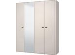 Dmora Guardaroba Grande Bustone 180X211H Cm Bianco Crema, 2 Ripiani Appendiabiti
