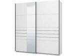 Dmora Guardaroba Grande Siri 195X218H Cm Bianco Opaco, Appendiabiti 2 Ripiani
