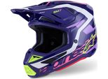 Casco Supertech S-M7 Deed, Alpinestars (Viola/Rosa/Bianco/Giallo Fluo, Taglia S)