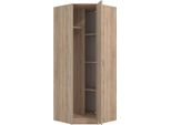 Dmora Guardaroba Grande Compiano 80X205H Cm Marrone Noce, 4 Ripiani Appendiabiti