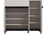 Dmora Scarpiera Orotelli 119X40X110H Cm Beige, Un Cassetto 6 Ripiani
