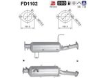 As FD1102 Filtro Antiparticolato/Fuliggine, Impianto Di Scarico Oe 1583A080 Compatibile Con Pajero