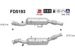 As FD5193 Filtro Antiparticolato/Fuliggine, Impianto Di Scarico Oe 9074902501 Compatibile Con Sprinter