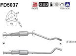 As FD5037 Filtro Antiparticolato/Filtro Antiparticolato, Impianto Di Scarico Oe 850255 Compatibile Con Astra H