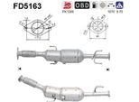 As FD5163 Filtro Antiparticolato/Filtro Antiparticolato, Impianto Di Scarico Oe 20010BJ91B Compatibile Con NV200