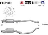 As FD5100 Filtro Antiparticolato/Fuliggine, Impianto Di Scarico Oe 3R0254750X Compatibile Con Exeo
