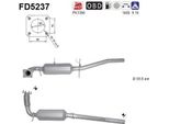 As FD5237 Filtro Antiparticolato/Fuliggine, Impianto Di Scarico Oe 2126318 Compatibile Con Transit