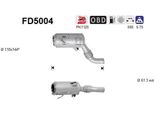 As FD5004 Filtro Antiparticolato/Fuliggine, Impianto Di Scarico Oe 18304717412 Compatibile Con Serie 3 E90, Serie 3 E93, Serie 3 E92, Serie 3 E91, Serie 5 E60, Serie 5 E61, X3