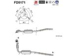 As FD5171 Filtro Antiparticolato/Fuliggine, Impianto Di Scarico Oe 1791590 Compatibile Con Transit