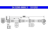 Ate 24.5286-0660.3 Tubo Freno Oe MR407225 Compatibile Con Pajero