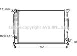 Ava AIA2110 Radiatore Motore Oe 8D0121251D Compatibile Con A4 8D, A6 4B, Superb, Passat 3B