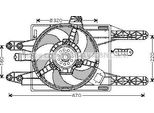 Ava FT7549 Ventola Radiatore Oe 46527424 Compatibile Con Punto, Lanc Y