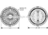 Ava BWC322 Giunto, Ventola Radiatore Oe 11521271416 Compatibile Con Serie 3 E36, Serie 3 E30, Serie 5 E34, Serie 5 E39, Serie Z3 E36