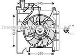 Ava TO7553 Ventola Radiatore Oe 1253G9 Compatibile Con C1, 108, Aygo