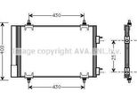 Ava CNA5230D Condensatore, Climatizzatore Oe 6455CY Compatibile Con Berlingo, C4, C4, 307, 308, Partner