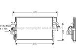 Ava DN5166 Condensatore, Climatizzatore Oe 921100J000 Compatibile Con Primera