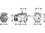 Ava HYK237 Compressore Climatizzatore Oe 977012B100 Compatibile Con Grandeur, Santa Fe, Sonata, Magentis